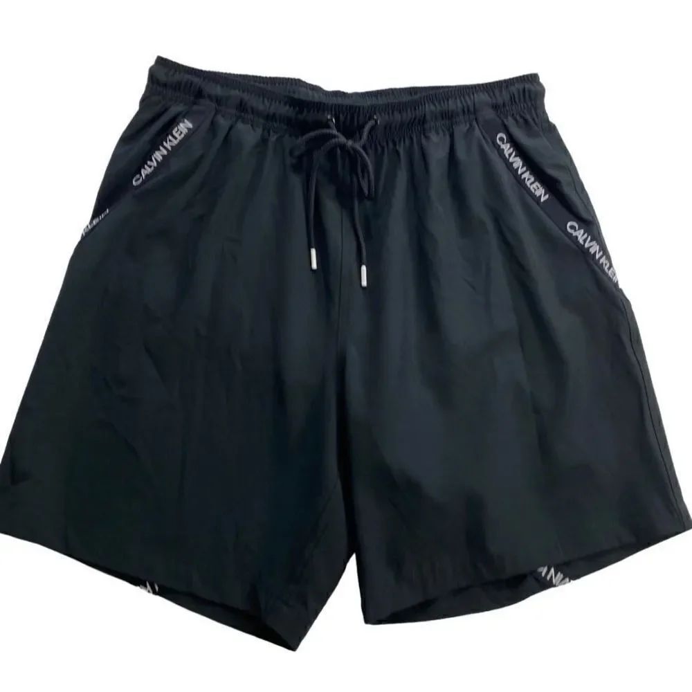 CALVIN KLEIN MEN’S LARGE Black Swim Trunks